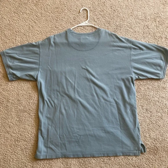 Tommy Bahama Shirt Mens Large Blue Embroidered Pocket Logo Relaxed - Picture 4 of 4